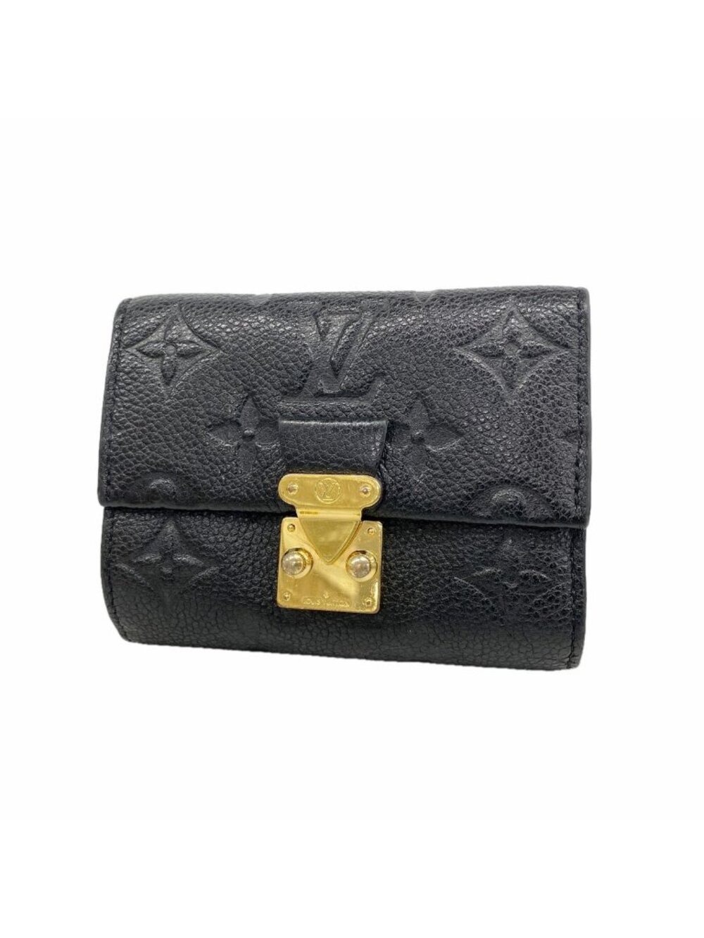 Louis Vuitton Trifold Wallet Monogram Empreinte Portefeuille Metis Compact Noir